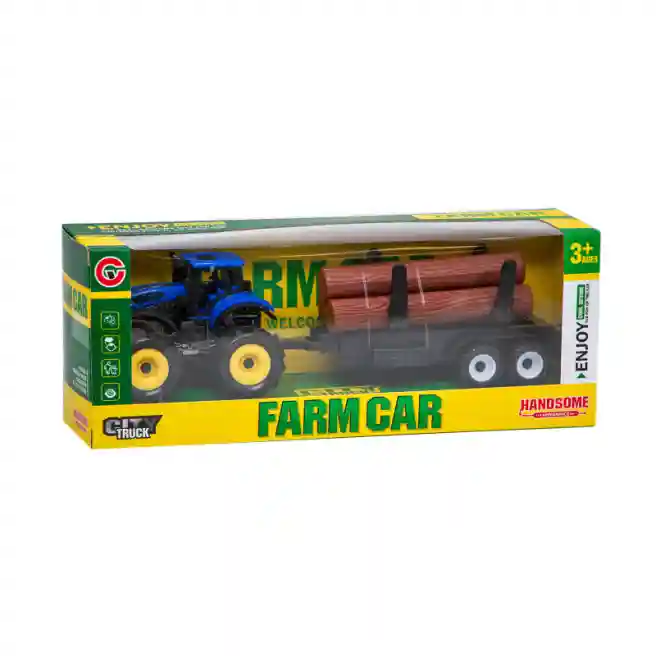 Tractor сu remorca cu inertie "Farm car", albastru, cod 582160
