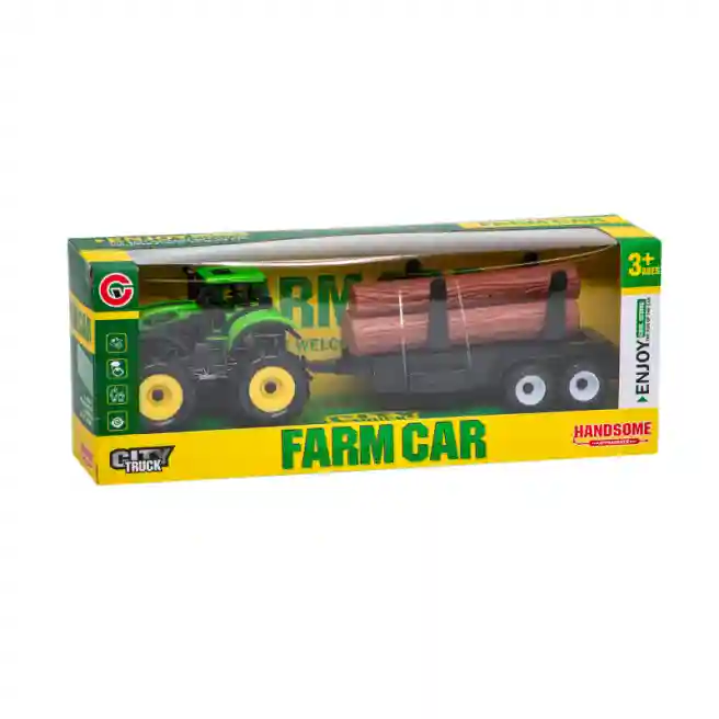 Tractor сu remorca cu inertie "Farm car", verde, cod 582161