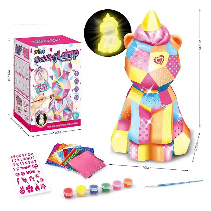 Set de colorat, lampă "Unicorn" pentru creativitate, cod 832117