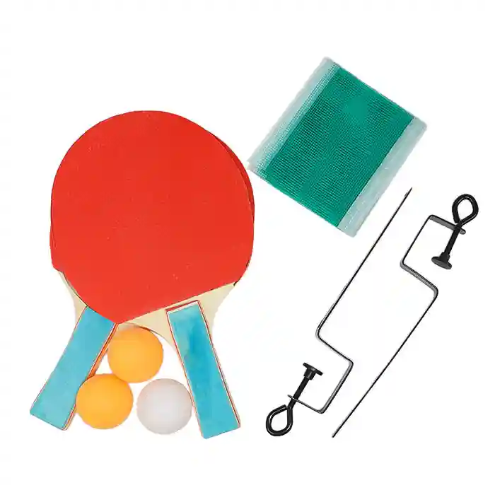 Rachete de tenis de masă cu 3 mingi, plasă și cutie, cod 832050