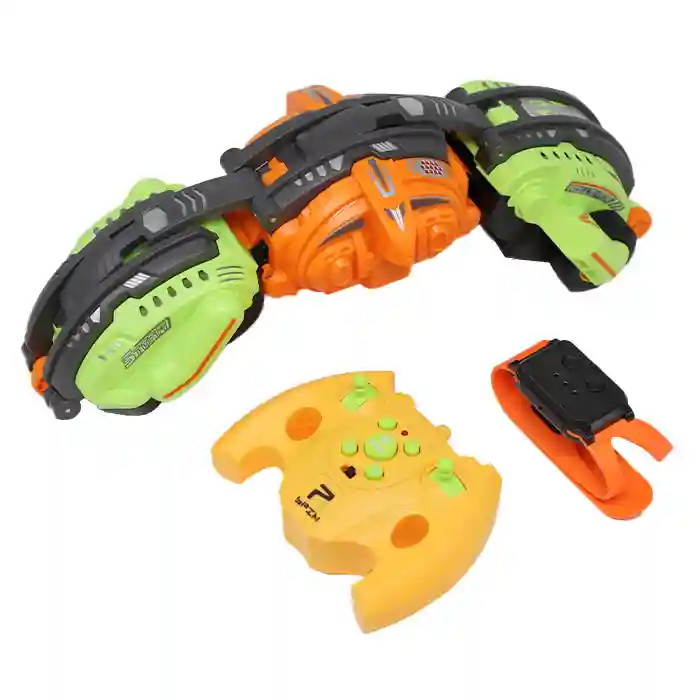 Mașină de curse deformabilă, verde-oranj, cod 835005
