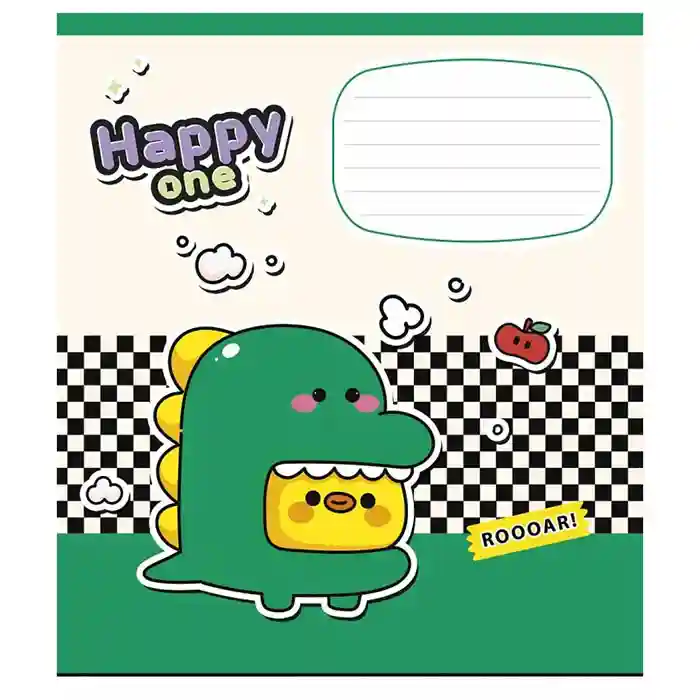 Тетрадь 12 листов клетка Школярик 3532 Happy one