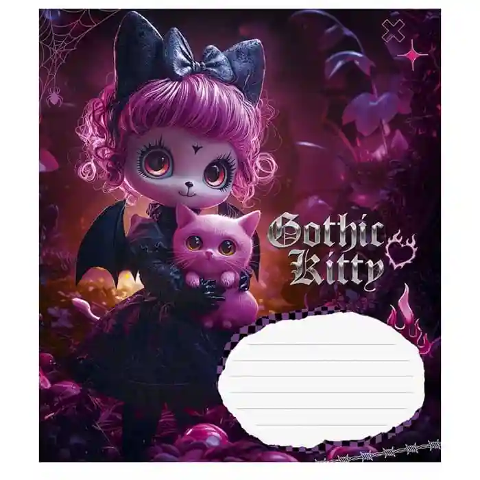 Caiet 12 foi linie Shkolyarik 3531 Gothic cats