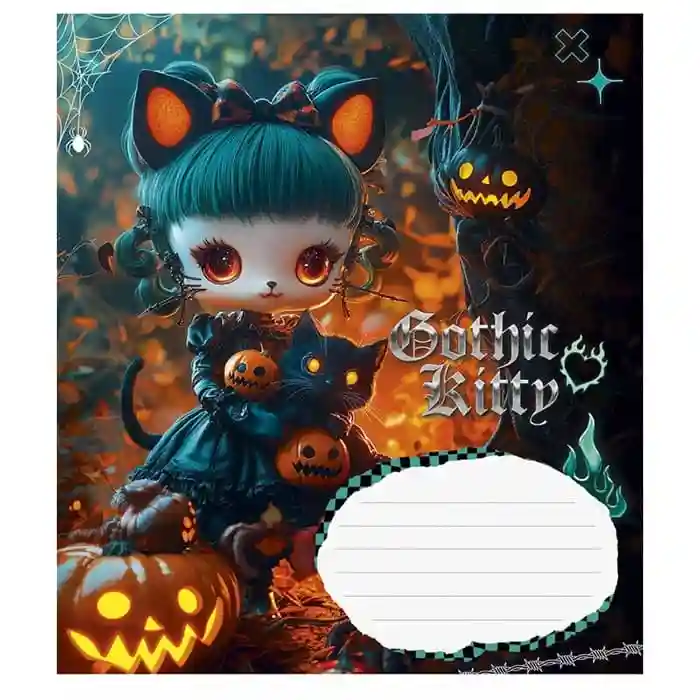 Caiet 12 foi linie Shkolyarik 3531 Gothic cats