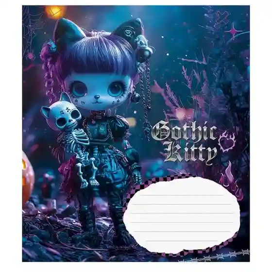 Caiet 12 foi linie Shkolyarik 3531 Gothic cats
