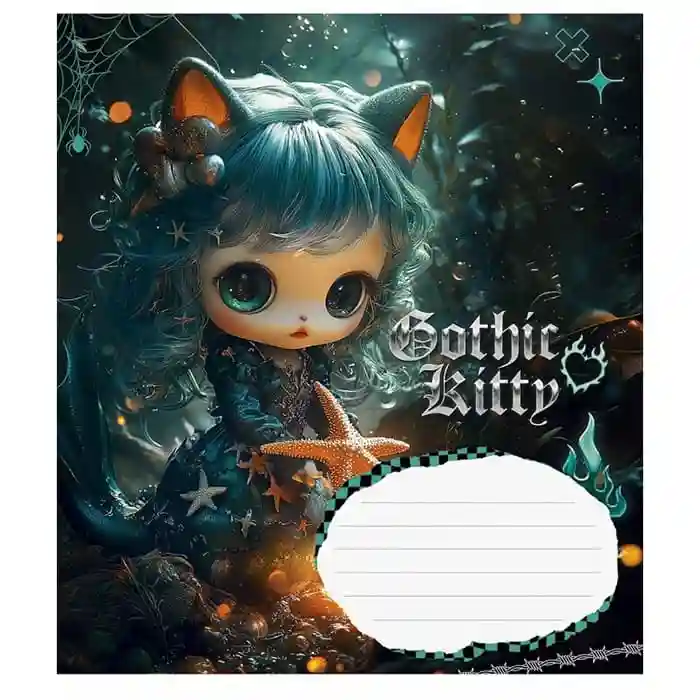 Caiet 12 foi linie Shkolyarik 3531 Gothic cats