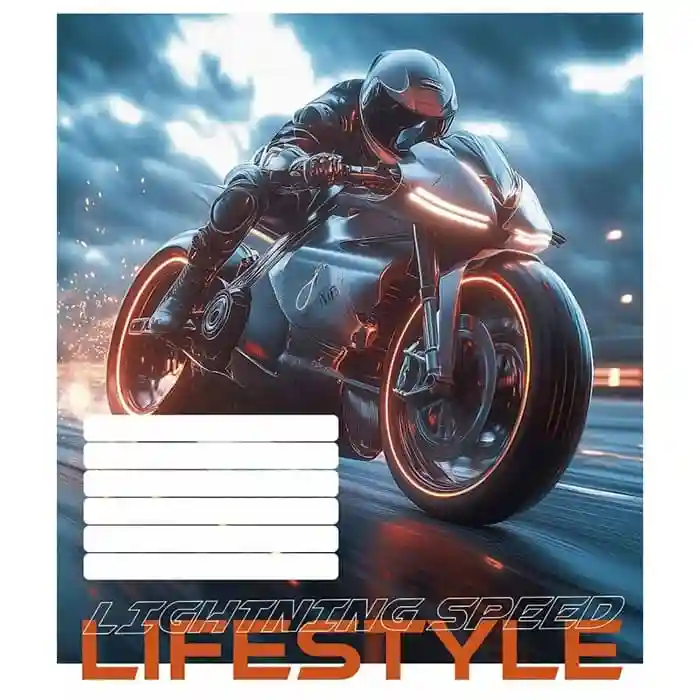 Caiet 18 foi pătrățele Shkolyarik 3521 Lightning speed lifestyle