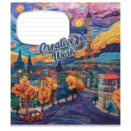 Тетрадь 24 листа клетка Школярик 3537 Creative work