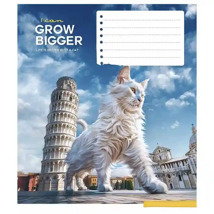Тетрадь 24 листа линейка Школярик 3451 Gigantic cats