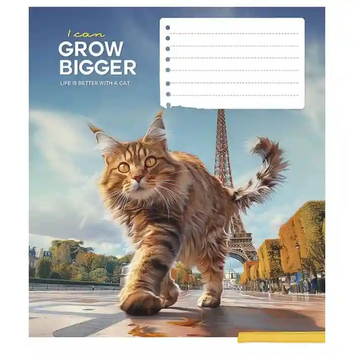 Тетрадь 24 листа линейка Школярик 3451 Gigantic cats