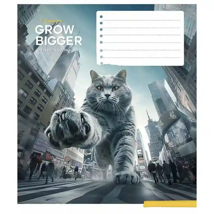 Тетрадь 24 листа линейка Школярик 3451 Gigantic cats