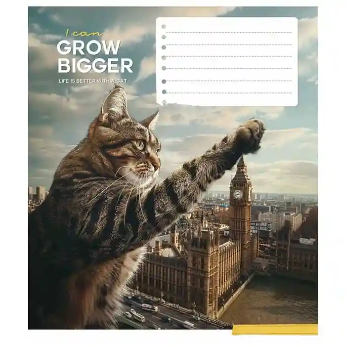 Тетрадь 24 листа линейка Школярик 3451 Gigantic cats