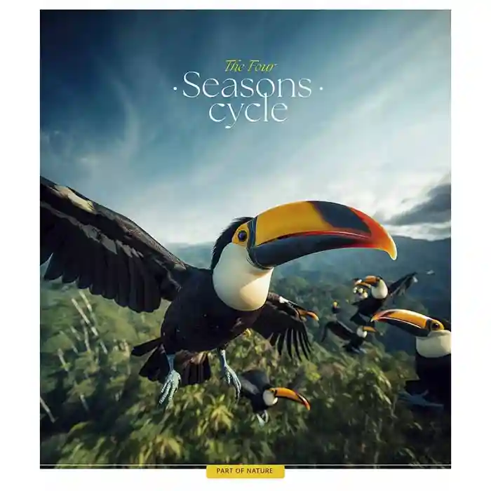 Caiet 48 foi pătrățele Shkolyarik 3403 Four seasons