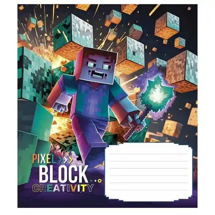 Тетрадь 12 листов клетка Star 3407 Pixel block