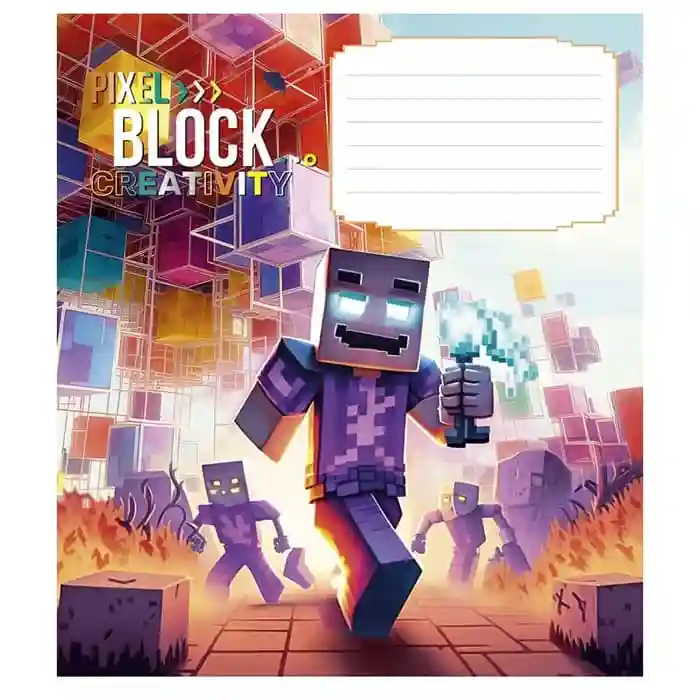Тетрадь 12 листов клетка Star 3407 Pixel block