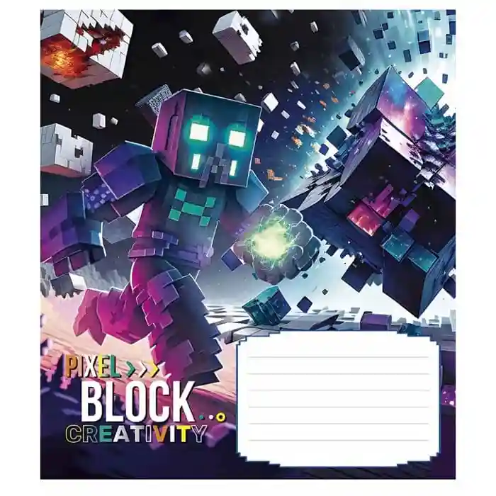 Тетрадь 12 листов клетка Star 3407 Pixel block
