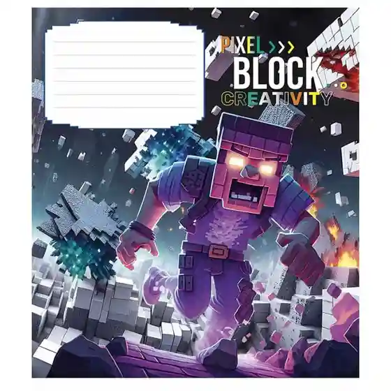 Тетрадь 12 листов клетка Star 3407 Pixel block