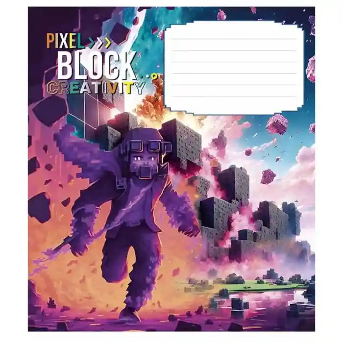 Тетрадь 12 листов клетка Star 3407 Pixel block