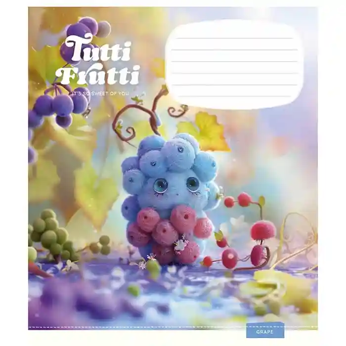 Тетрадь 12 листов клетка Школярик 3447 Tutti Frutti
