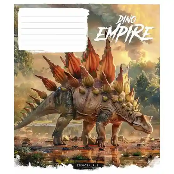 Тетрадь 12 листов клетка Школярик 3490 Dino empire