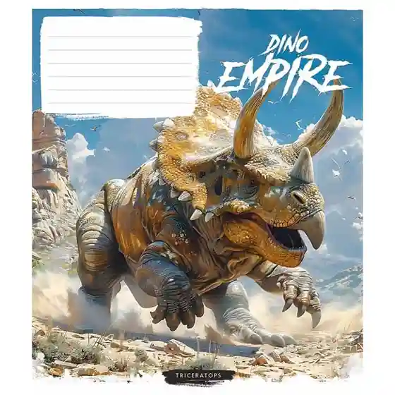 Тетрадь 12 листов клетка Школярик 3490 Dino empire