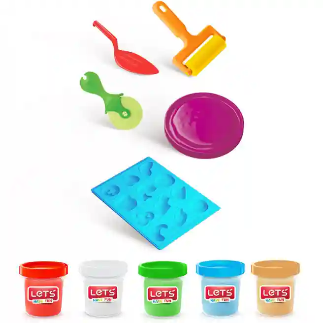 LT Set pentru modelare "Pizza", 5 forme, 5*75 gr., cod 40656