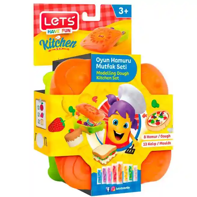 LT Набор массы для лепки "Kitchen", 13 форм, 8 * 75 гр., код 40641