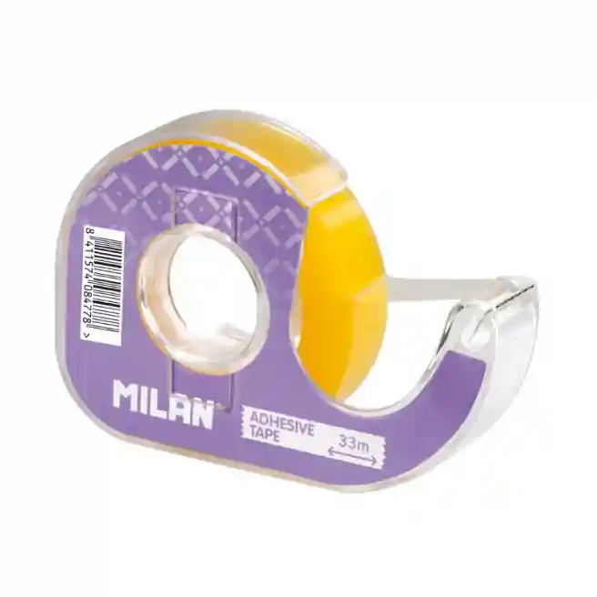 Banda adezivă 12mm x 33m MILAN transparentă în dispenser