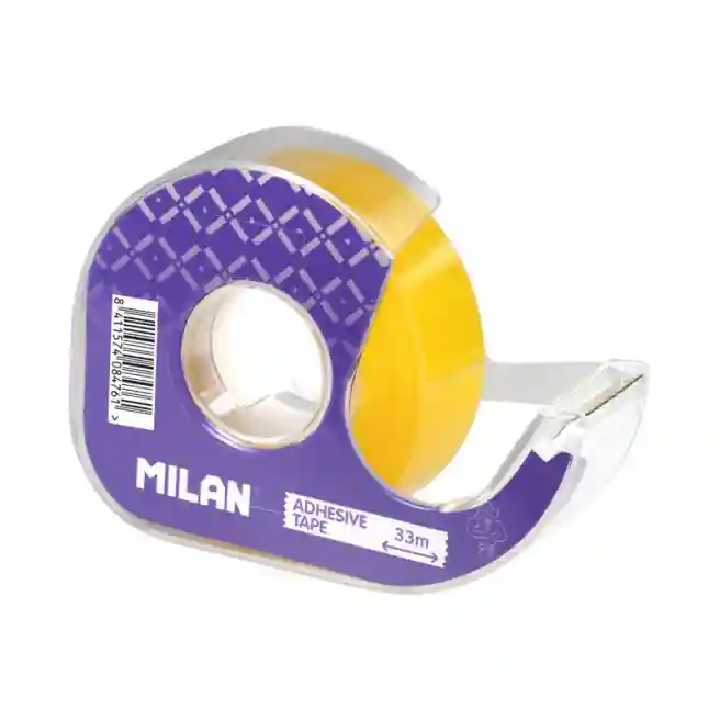 Bandă adezivă 19mm x 33m MILAN transparentă în dispenser