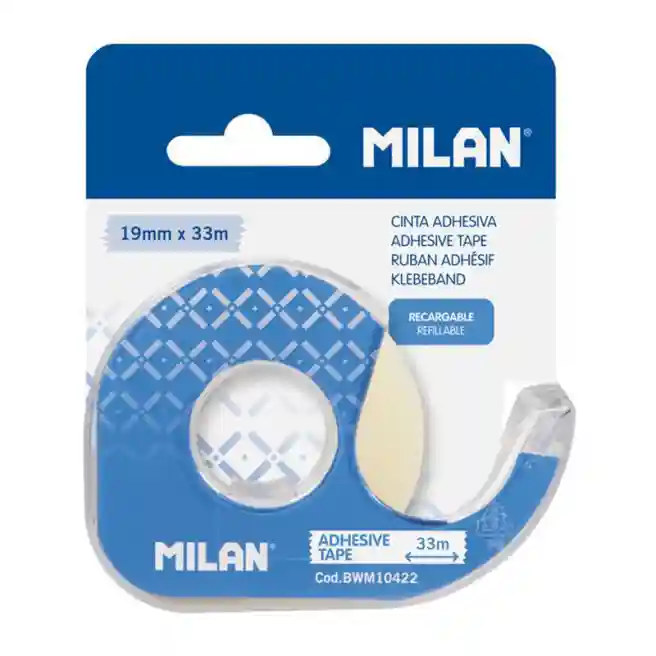 Bandă adeziva 19mm x 33m MILAN super transparent în dispenser