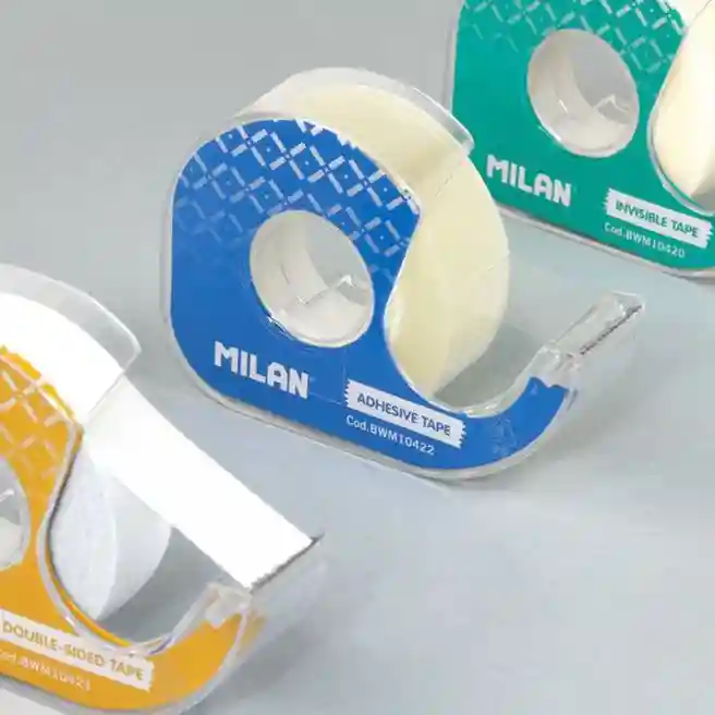 Bandă adeziva 19mm x 33m MILAN super transparent în dispenser