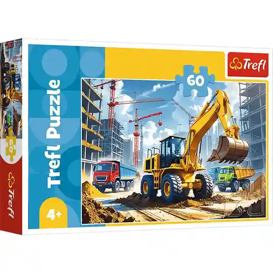 TF Пазлы "60" Экскаватор погрузчик трактор, код 61815