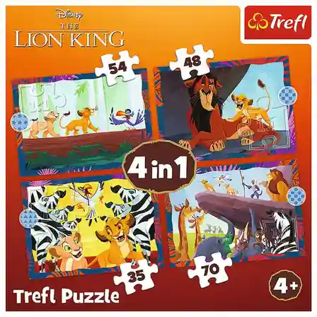 TF Пазлы "4in1" - Brave Lion King / Disney Lion King, код 61827