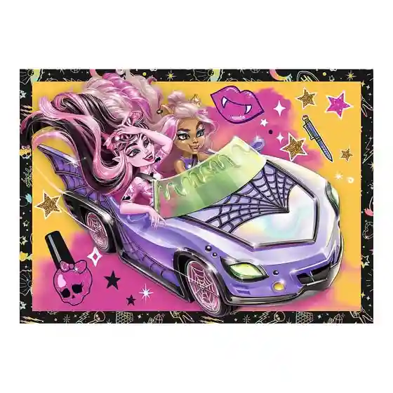 TF Puzzle "4in1" - An electrifying day at Monster High / Mattel, Monster High, cod 61828