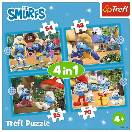TF Puzzle "4in1" - Smurf Village / The Smurfs, cod 61829