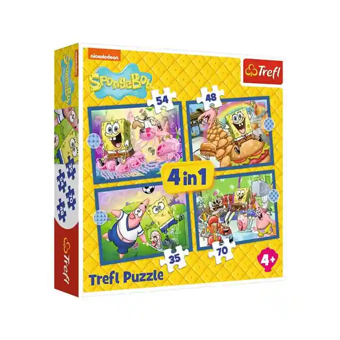 TF Puzzle "4in1" - SpongeBobs underwater life / SpongeBob, cod 61830