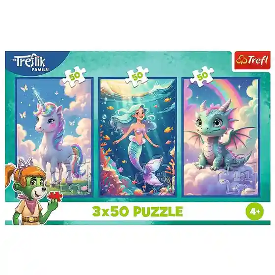 TF Puzzle "3x50" -  Together in a colourful world / The Treflik Family, cod 61832