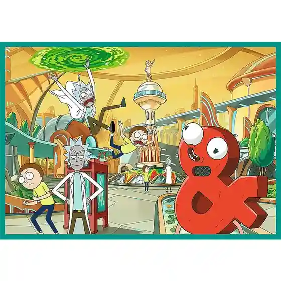 TF Puzzle "4x250” Lumea nebună a lui Rick și Morty, cod 61800