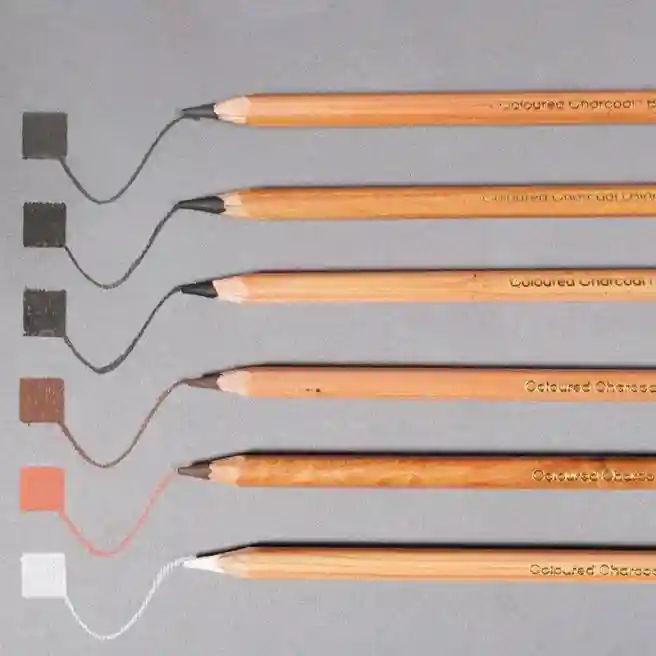 Set de creioane din cărbune Colour Charcoal, 12 bucăți