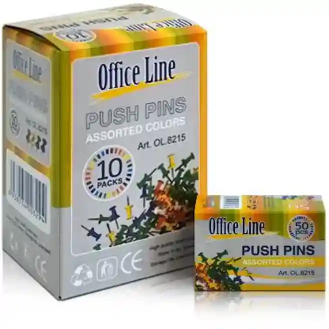 Кнопки OfficeLine, цветные, (50 штук)