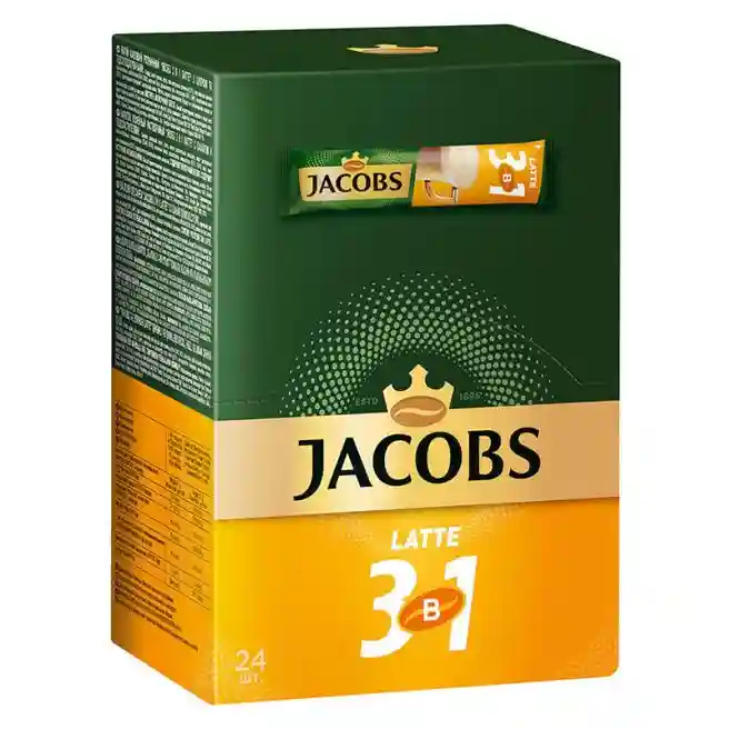 Кофе растворимый Jacobs "LATTE", 3 в 1, 24 стик.