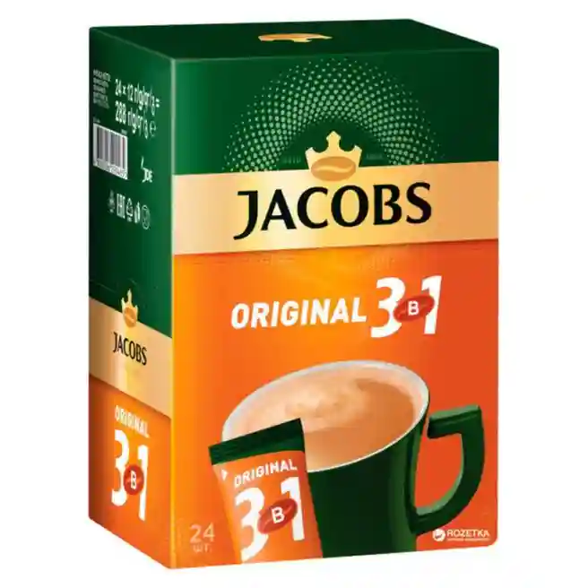 Кофе растворимый Jacobs "ORIGINAL", 3 в 1, (24 стика)