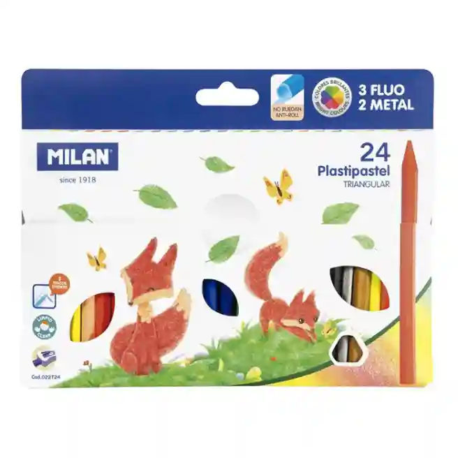 Creioane pastel MILAN, 24 culori, art.022T24
