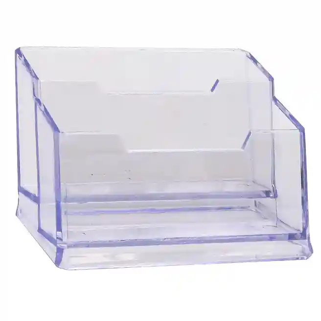Suport pentru carti de vizita, din plastic, dubla