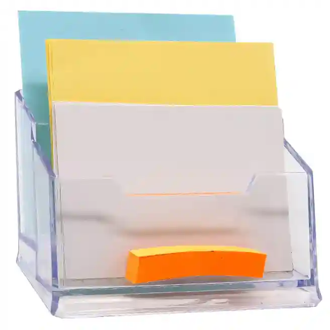 Suport pentru carti de vizita, din plastic, dubla