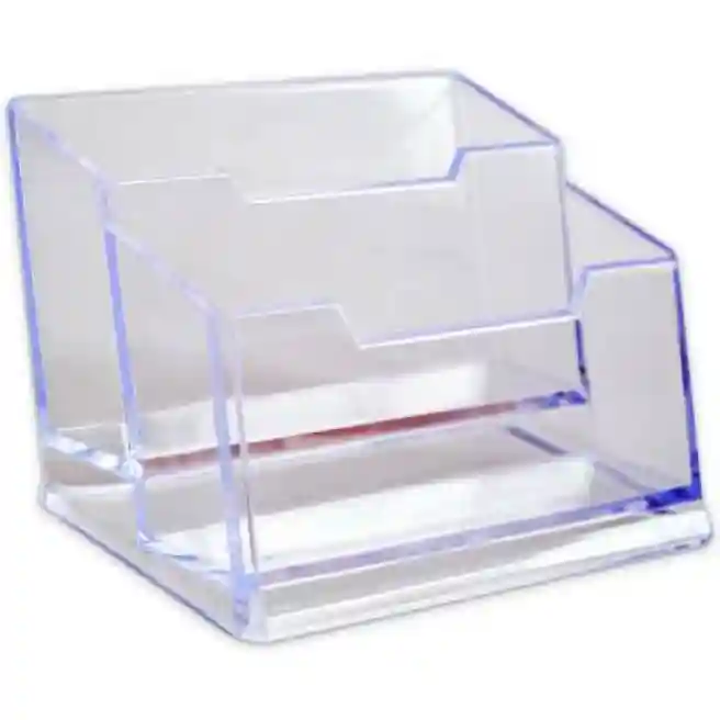 Suport pentru carti de vizita, din plastic, dubla