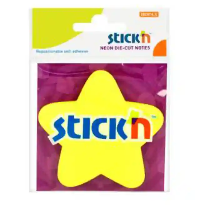 Bloc de hârtie pentru notițe "stea" STICKn, 70x70mm, 50 file