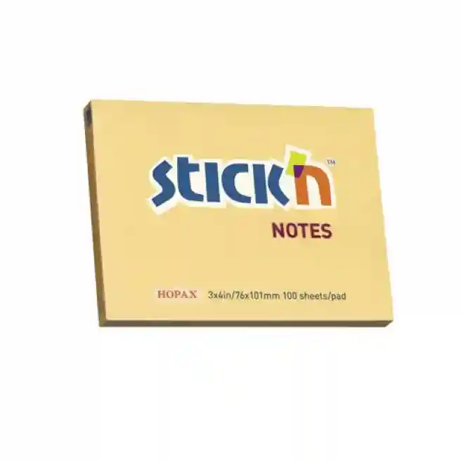 Блок для заметок 76x101/100л оранжевый STICK`N 21392
