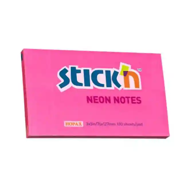 Hârtie pentru notițe 76x127, 100 foi STICKN neon purpuriu 21169