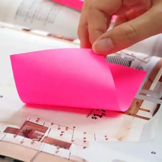 Hirtie pentru notite 76x127, 100 foi STICKN neon violet 21214